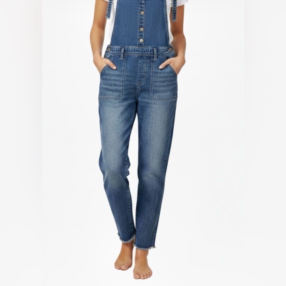 Forever 21 Vintage Blue Denim Overalls Sz small - Picture 2 of 6